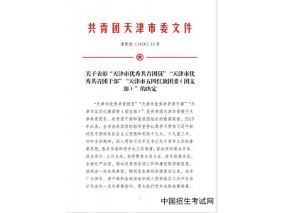 天津商业大学多个团组织和个人获团市委表彰